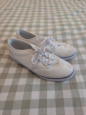 White Lace Up Authentic Vans Shoes Womens 10